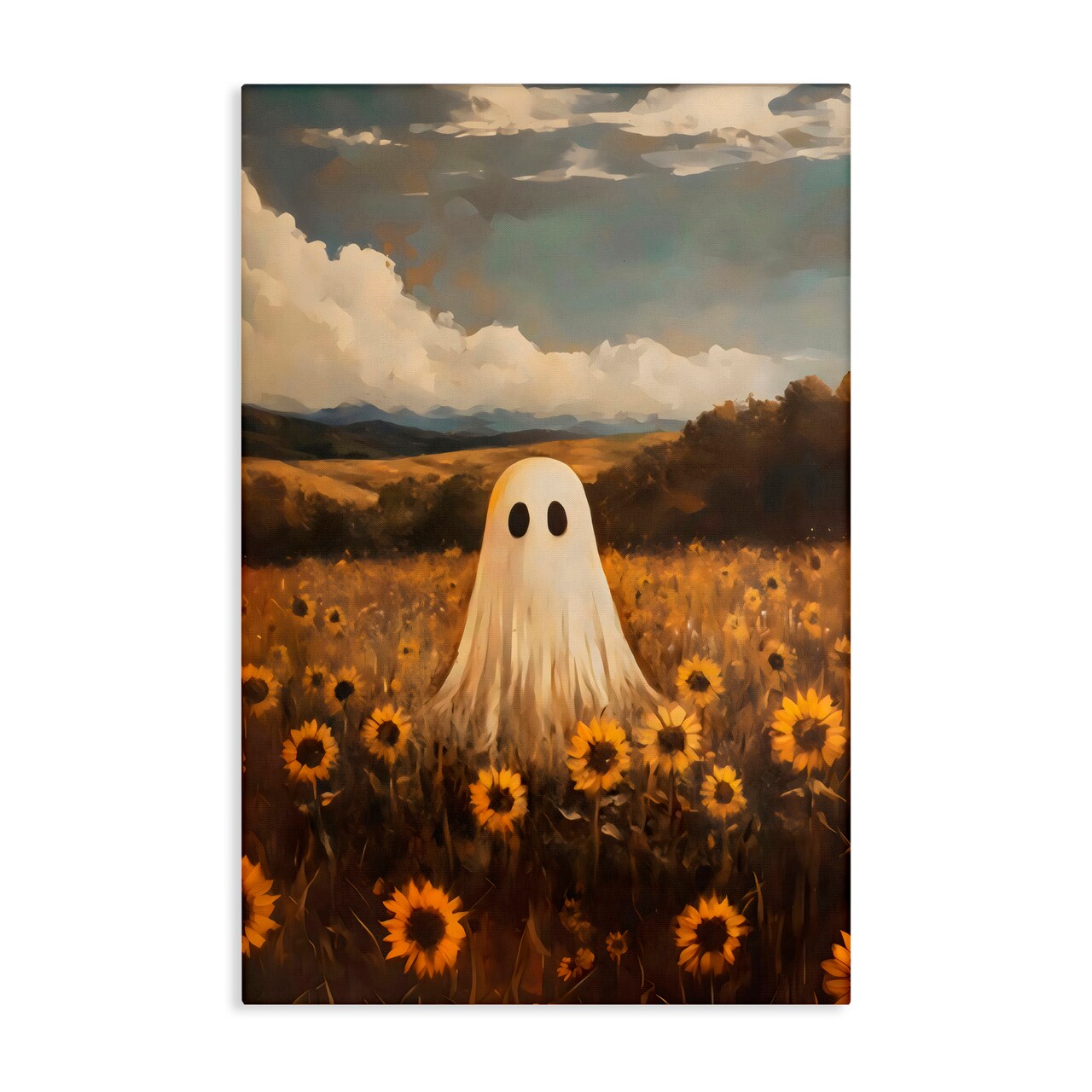 Stupell Industries Ghost In Sunflower Field Canvas, design by Arlington Prints